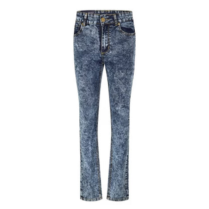 Indigo - Front - Criminal Damage Mens SOS 5 Pockets Skinny Jeans