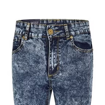 Indigo - Side - Criminal Damage Mens SOS 5 Pockets Skinny Jeans