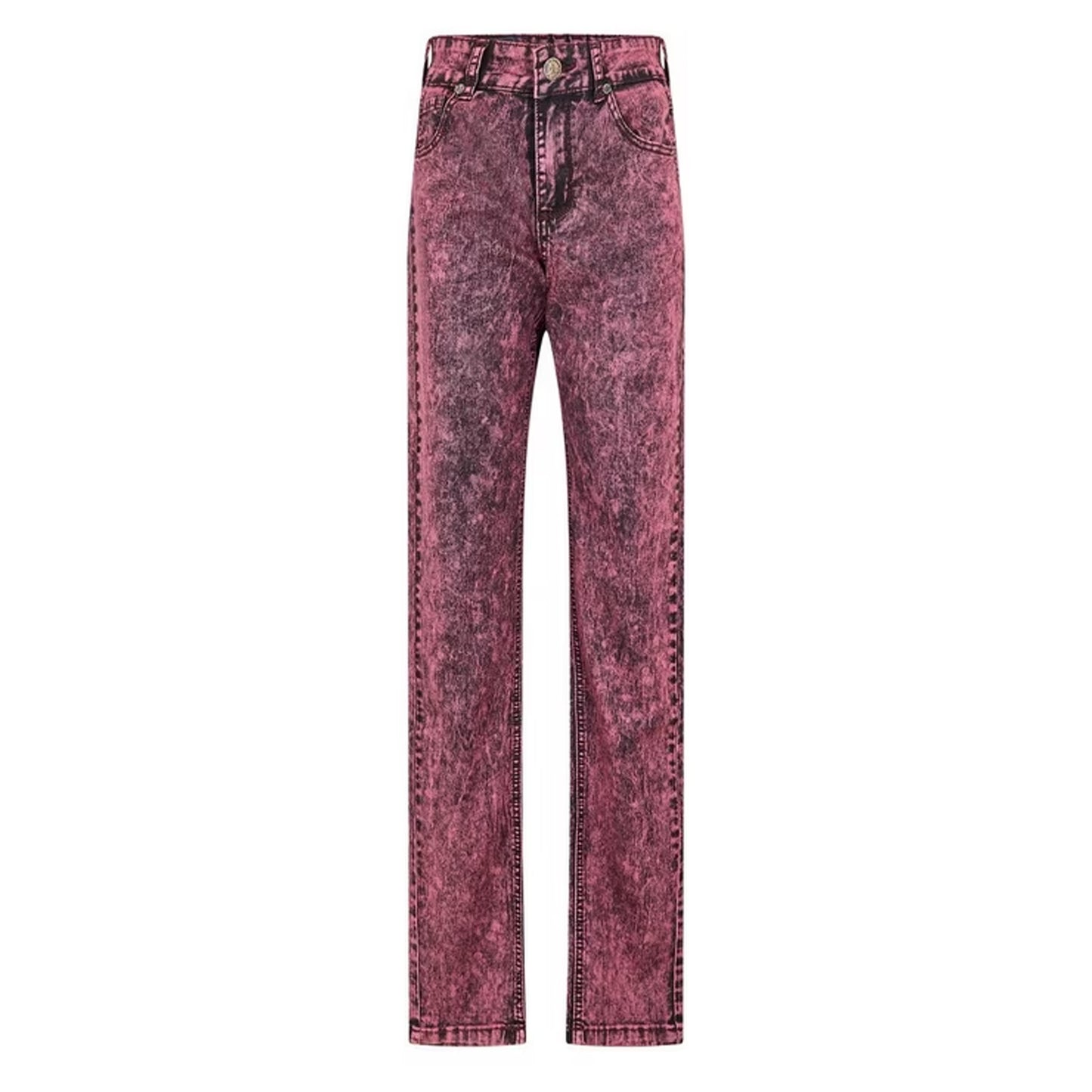 Burgundy - Front - Criminal Damage Mens SOS 5 Pockets Skinny Jeans