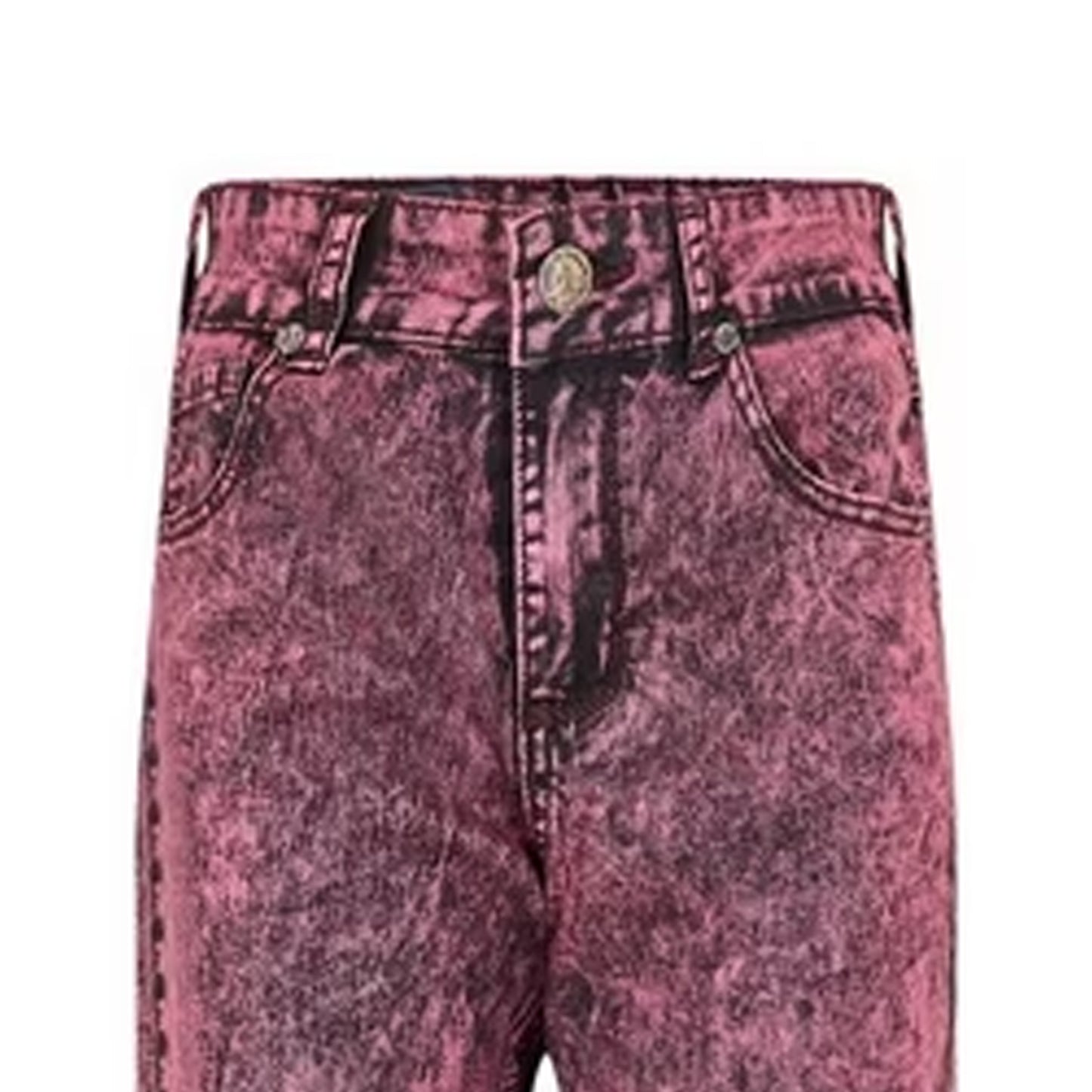 Burgundy - Side - Criminal Damage Mens SOS 5 Pockets Skinny Jeans