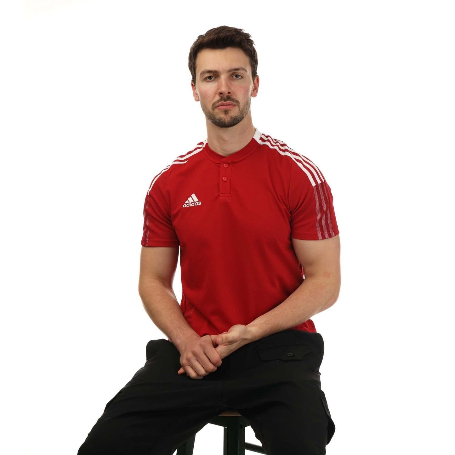 Red - Lifestyle - Adidas Mens Tiro 21 Short-Sleeved Polo Shirt