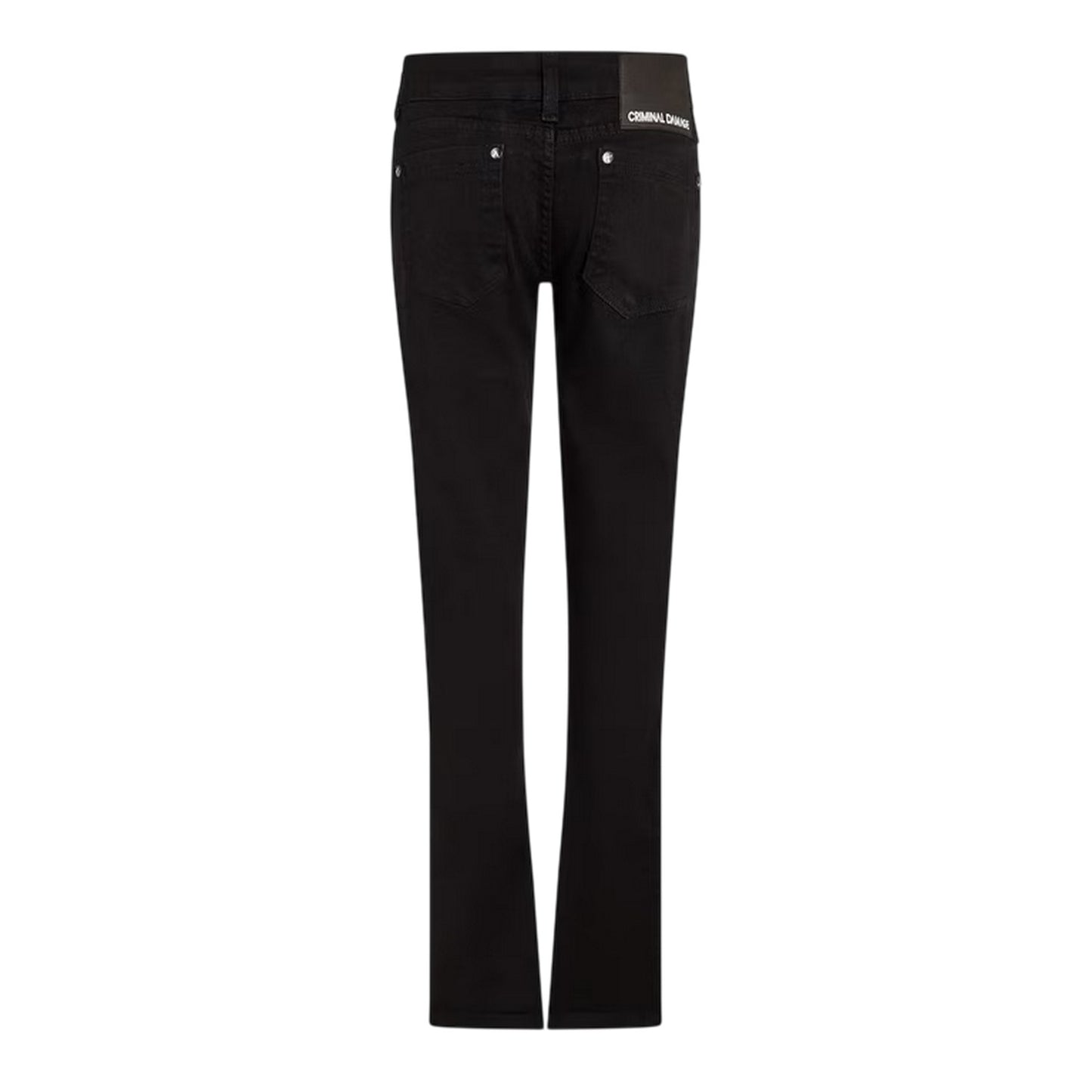 Black - Back - Criminal Damage Mens Skinny Jeans