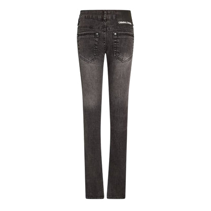Stone Wash - Back - Criminal Damage Mens Skinny Jeans