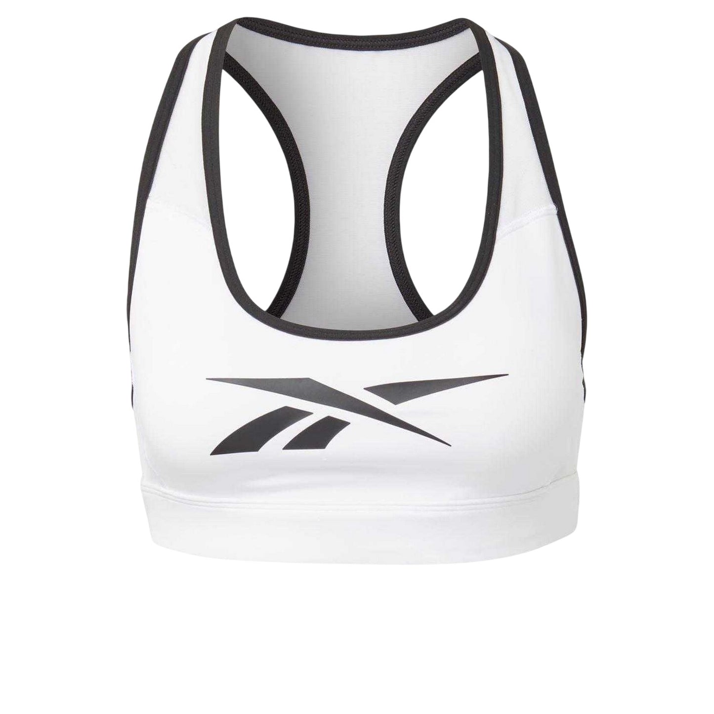 White - Front - Reebok Womens-Ladies Hero Medium Impact Sports Bra