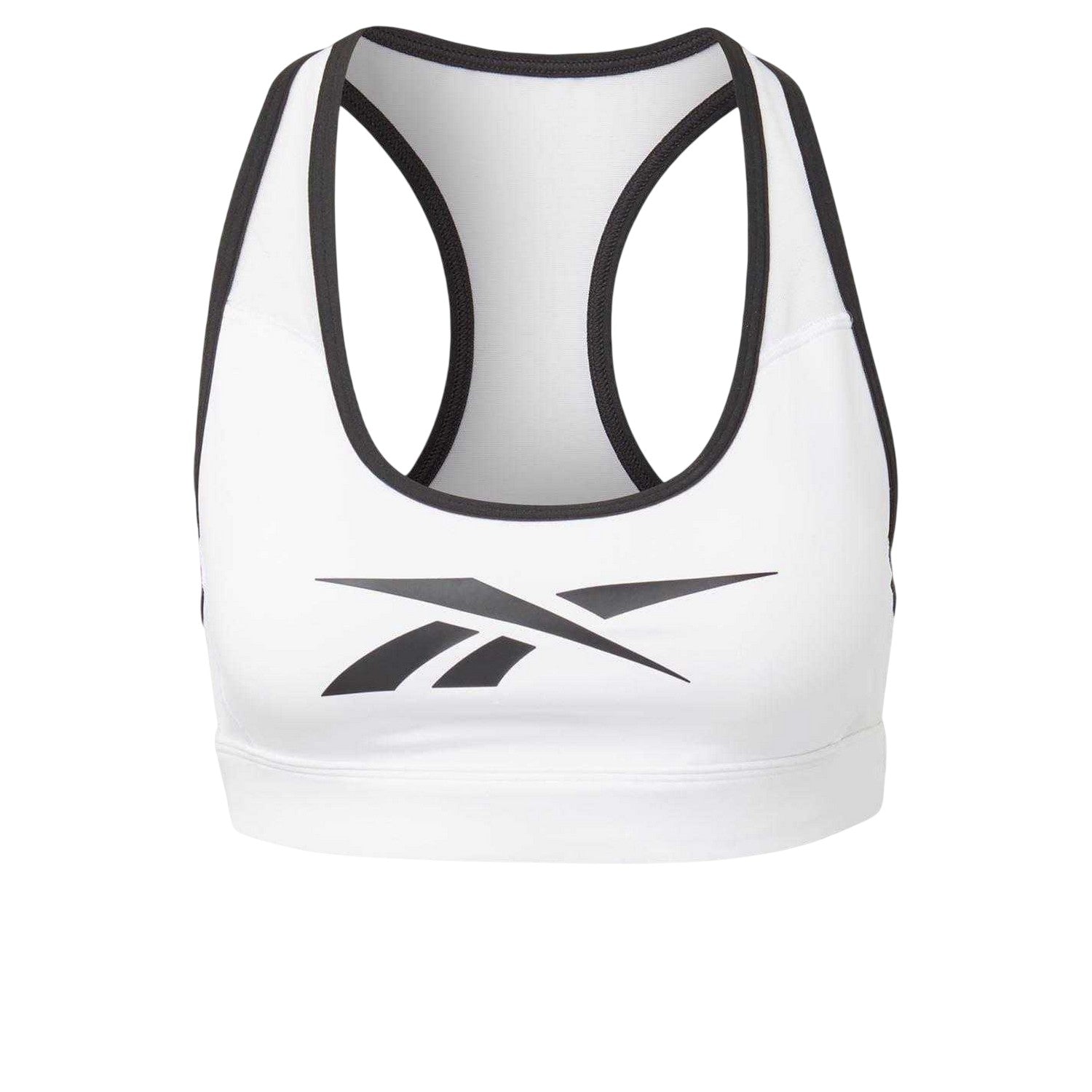 White - Front - Reebok Womens-Ladies Hero Medium Impact Sports Bra