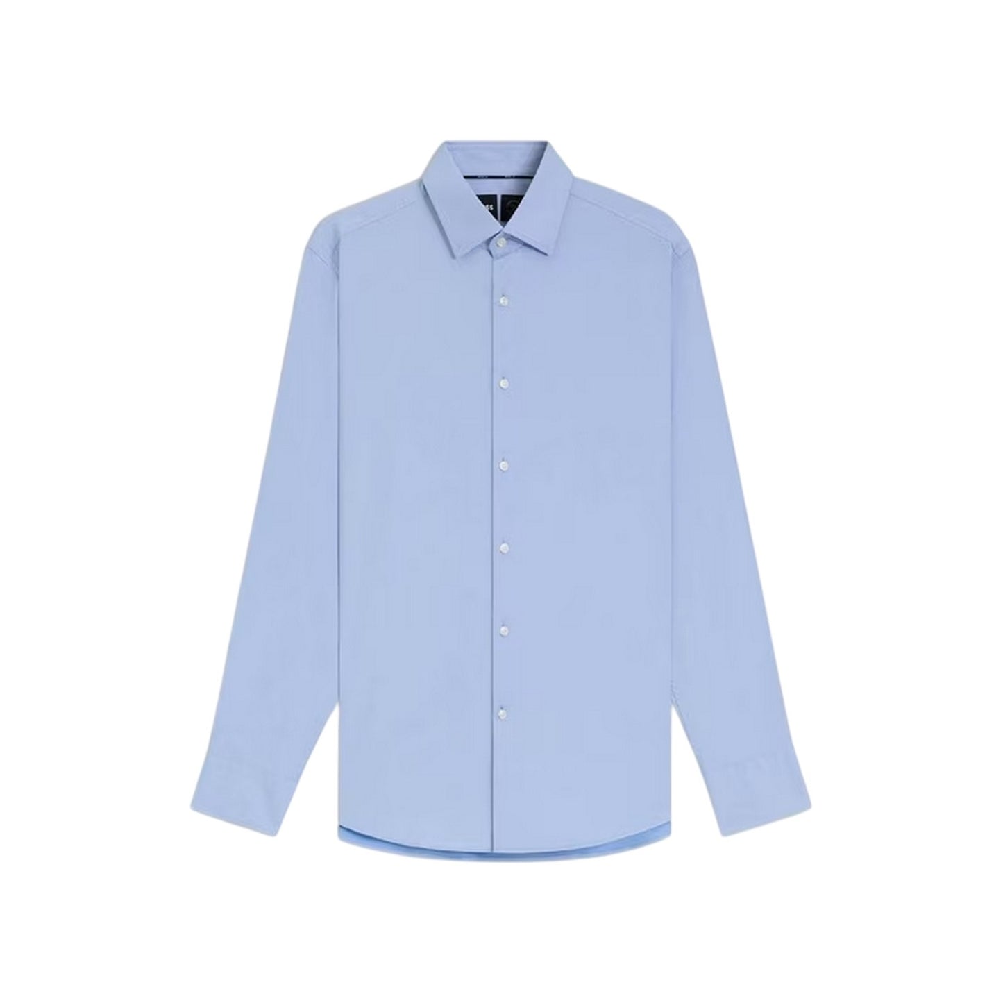 Pastel Blue - Front - Hugo Boss Mens P Hank Oxford Kent Collar Long-Sleeved Shirt