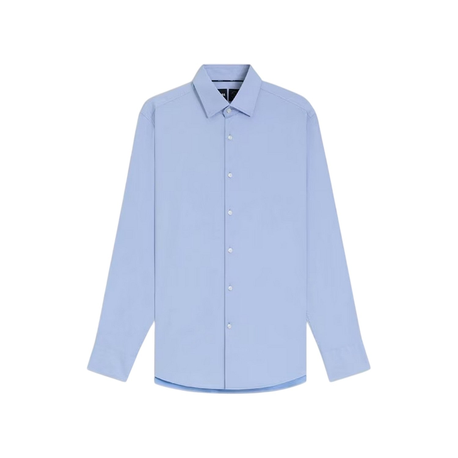 Pastel Blue - Front - Hugo Boss Mens P Hank Oxford Kent Collar Long-Sleeved Shirt