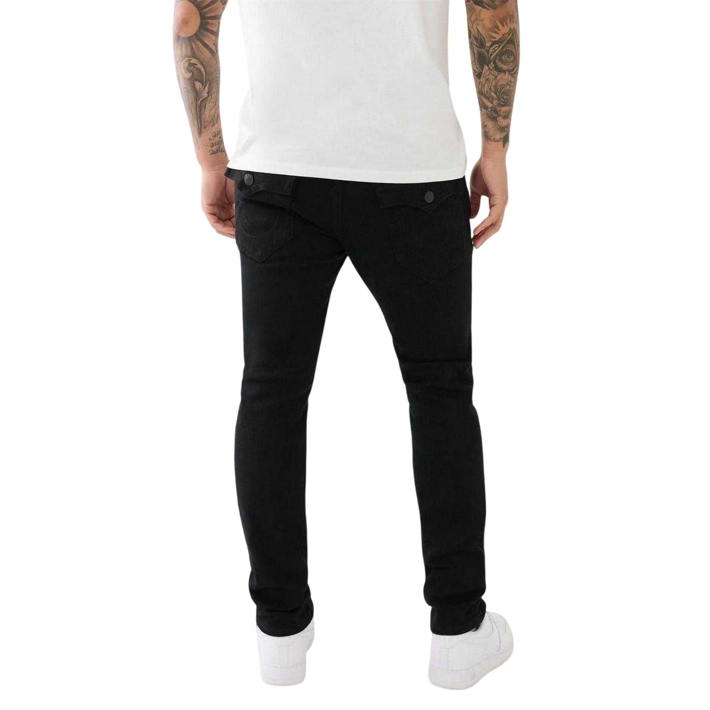 Black - Back - True Religion Mens Denim Skinny Jeans