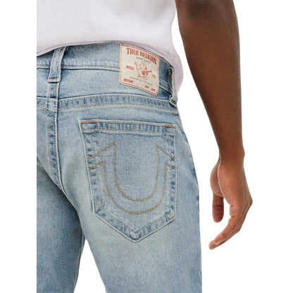 Washed Blue - Side - True Religion Mens Denim Skinny Jeans