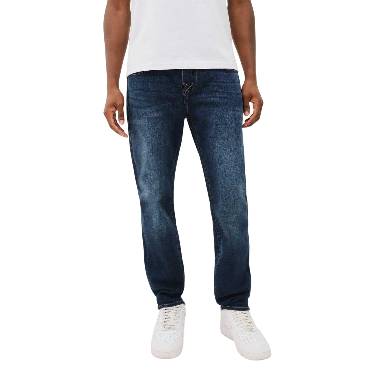 Dark Blue - Front - True Religion Mens Denim Skinny Jeans
