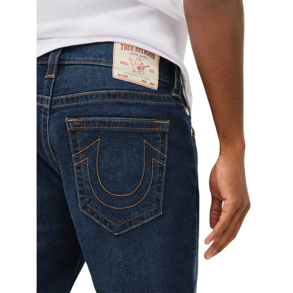 Dark Blue - Side - True Religion Mens Denim Skinny Jeans
