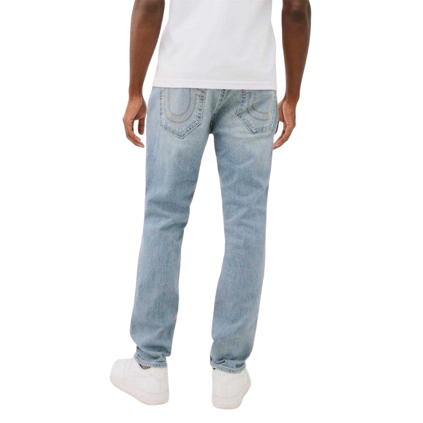 Washed Blue - Back - True Religion Mens Denim Skinny Jeans