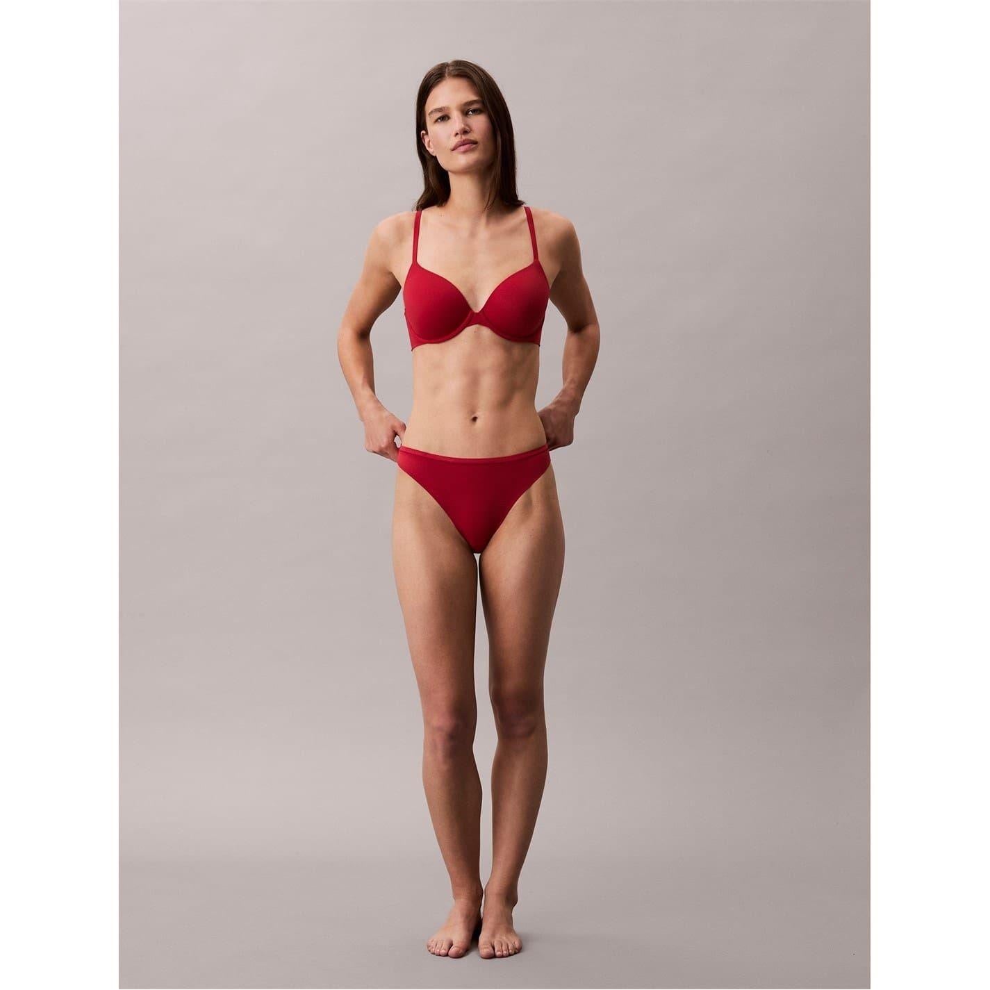 Red - Lifestyle - Calvin Klein Womens-Ladies Plain Bra