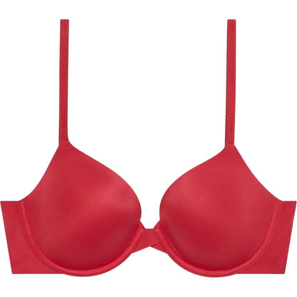 Red - Front - Calvin Klein Womens-Ladies Plain Bra