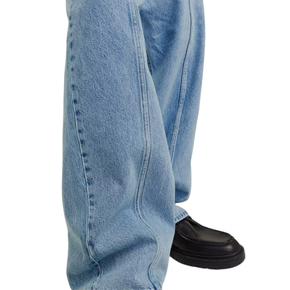 Blue Denim - Pack Shot - Jack And Jones Mens Denim Relaxed Wide Leg Jeans