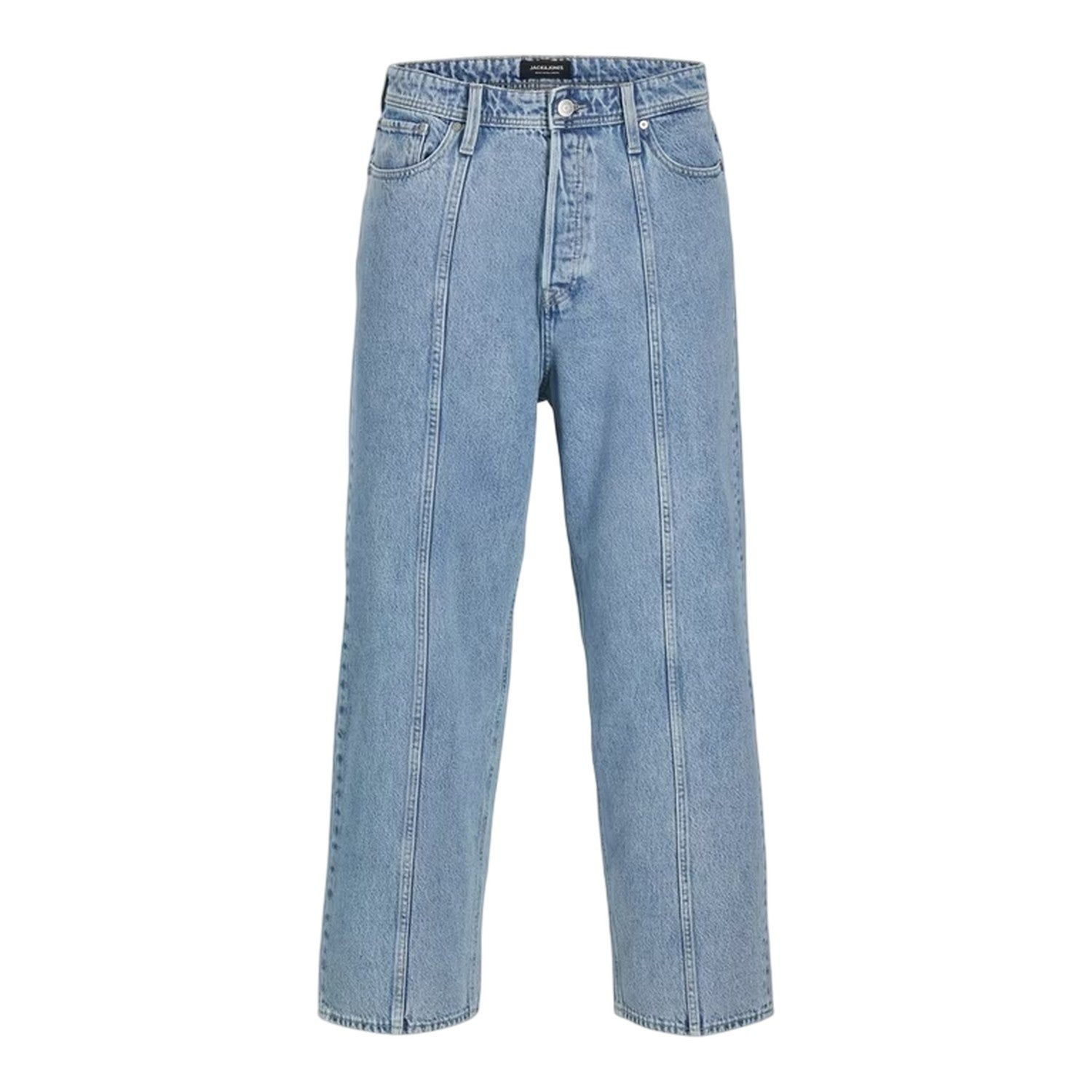 Blue Denim - Front - Jack And Jones Mens Denim Relaxed Wide Leg Jeans