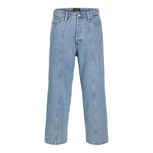 Blue Denim - Front - Jack And Jones Mens Denim Relaxed Wide Leg Jeans