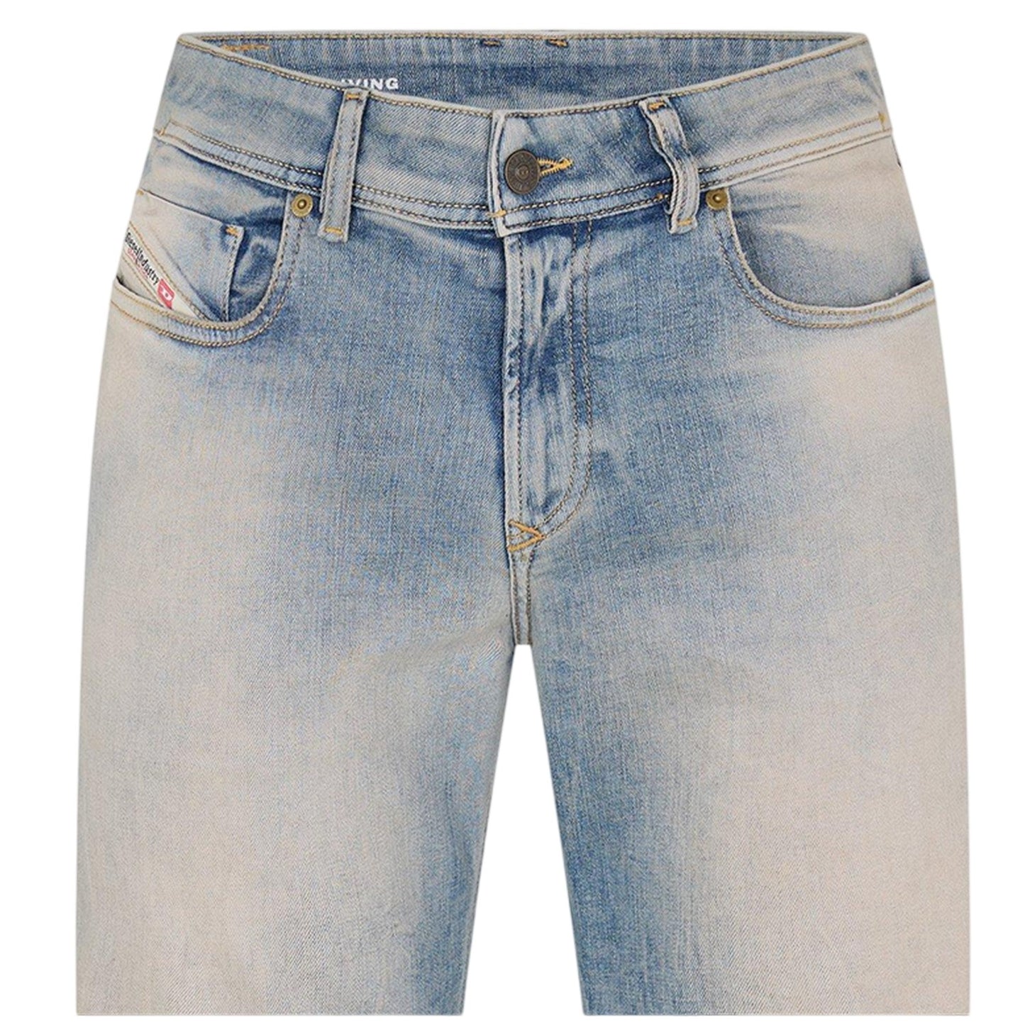 Blue Denim - Side - Diesel Mens D-Finitive Denim Jeans