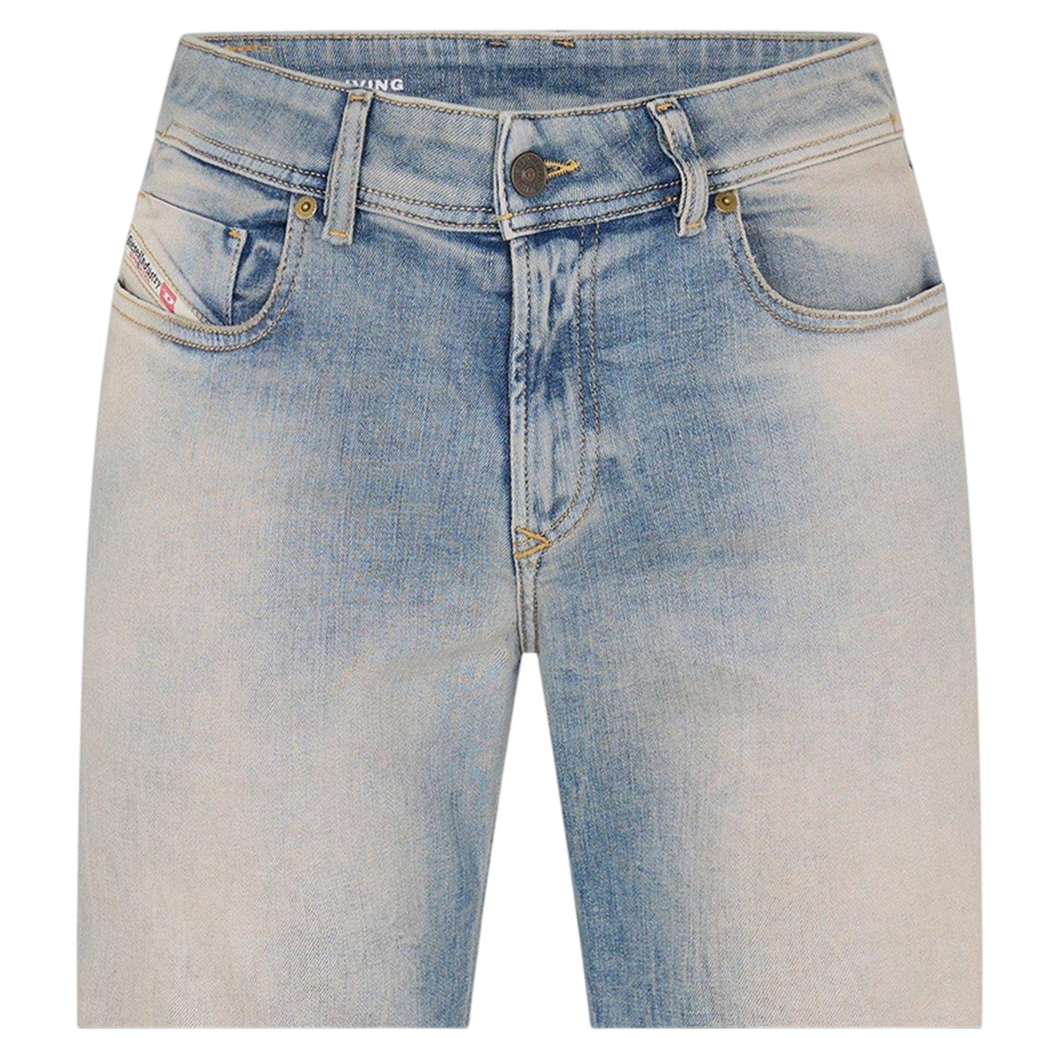 Blue Denim - Side - Diesel Mens D-Finitive Denim Jeans
