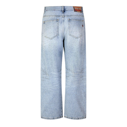 Blue Denim - Front - Diesel Womens-Ladies 2016 Straight Leg Jeans