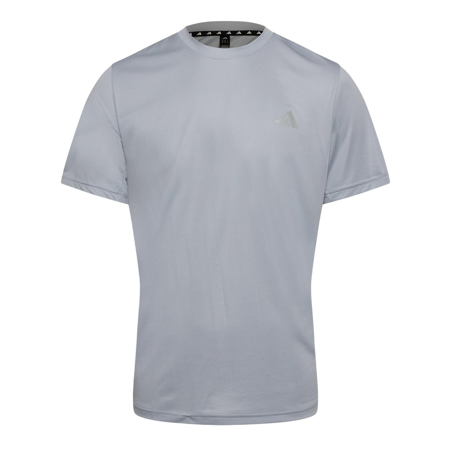 Silver - Front - Adidas Mens Train Essentials Logo T-Shirt