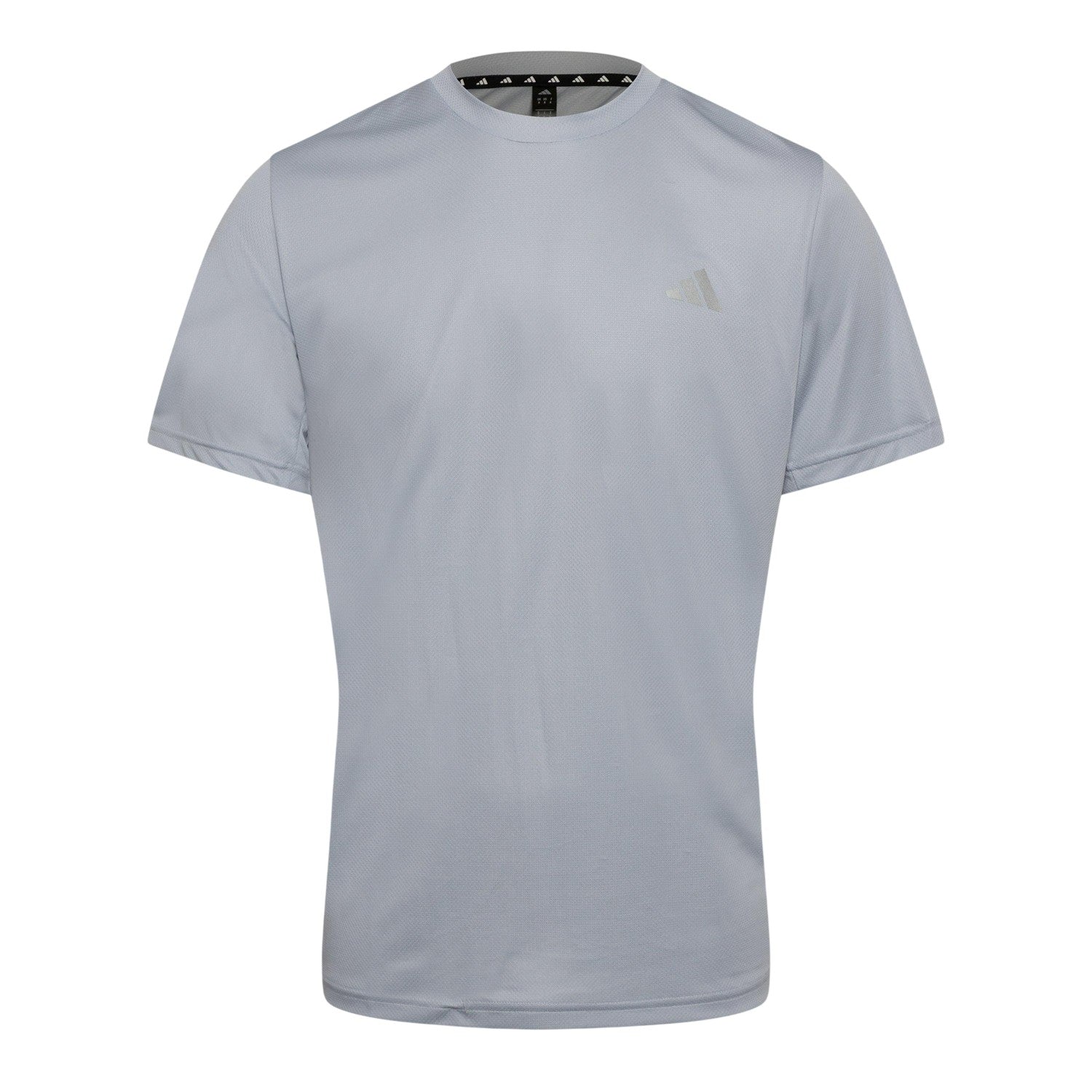 Silver - Front - Adidas Mens Train Essentials Logo T-Shirt