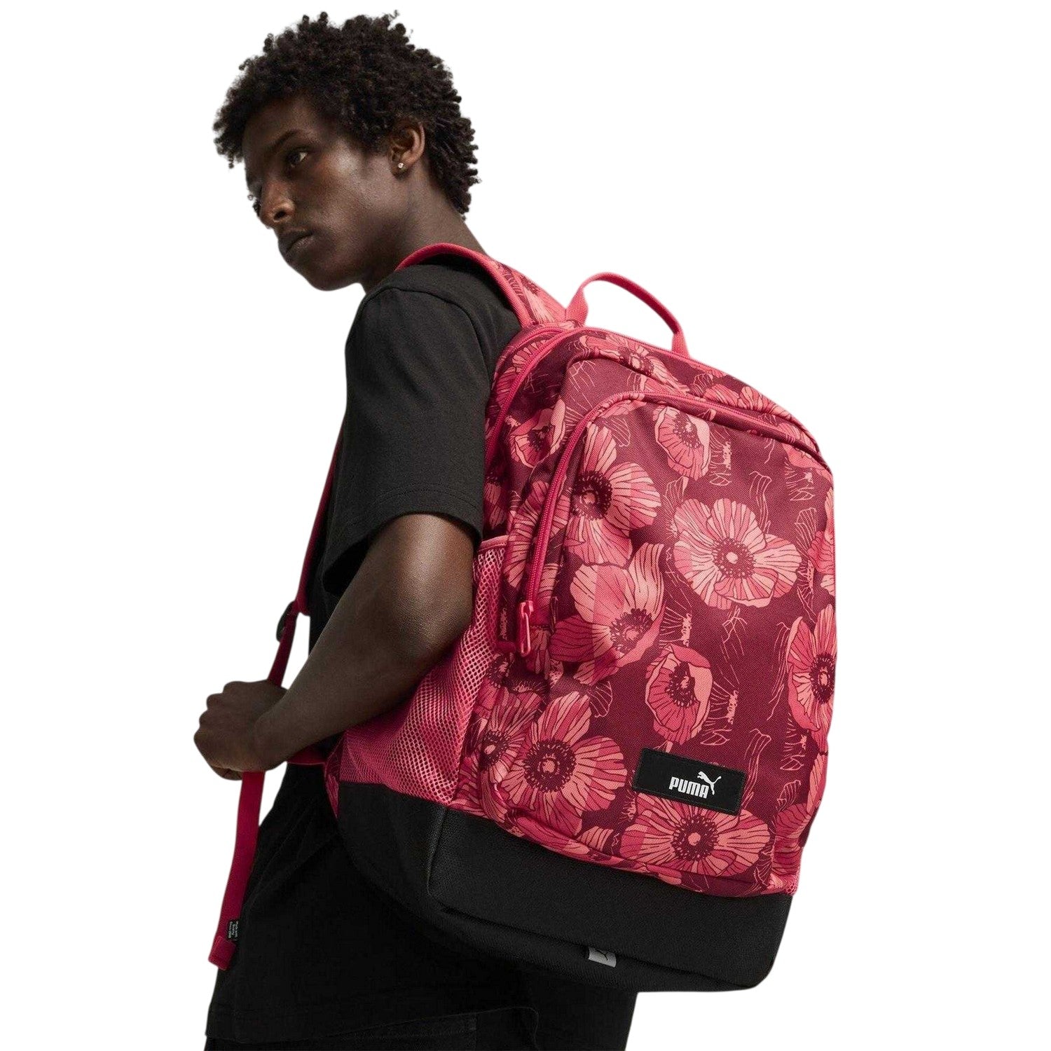 Red - Pack Shot - Puma Academy Floral Backpack