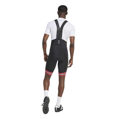 Black-Red-White - Back - Adidas Mens AFC Ajax Padded Crotch Cycling Bib Shorts