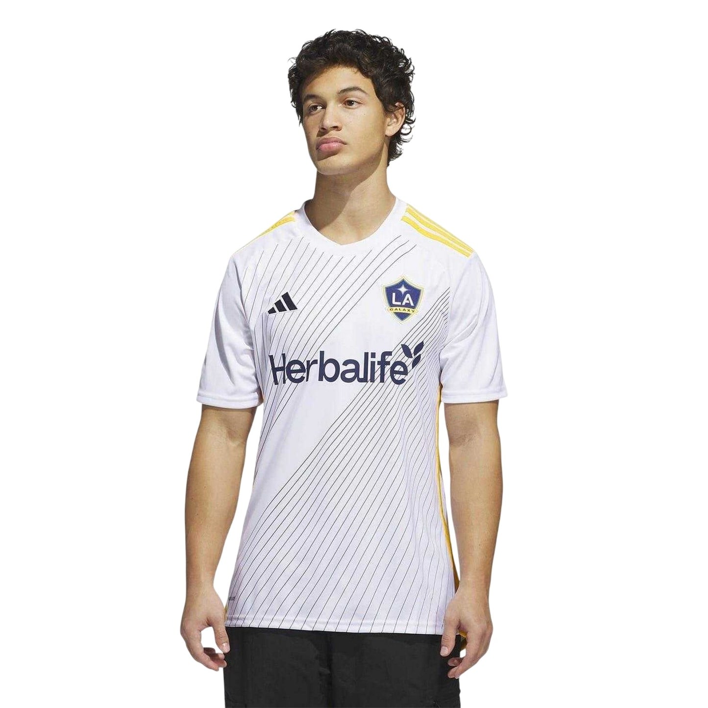 White-Blue - Side - Adidas Mens LA Galaxy 24-25 Football Jersey