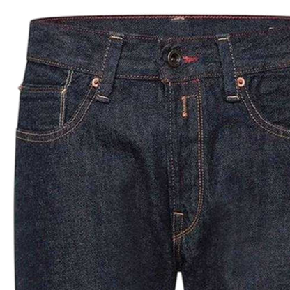 Blue - Side - Replay Mens Deryck Regular Jeans