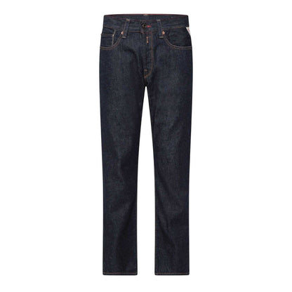 Blue - Front - Replay Mens Deryck Regular Jeans