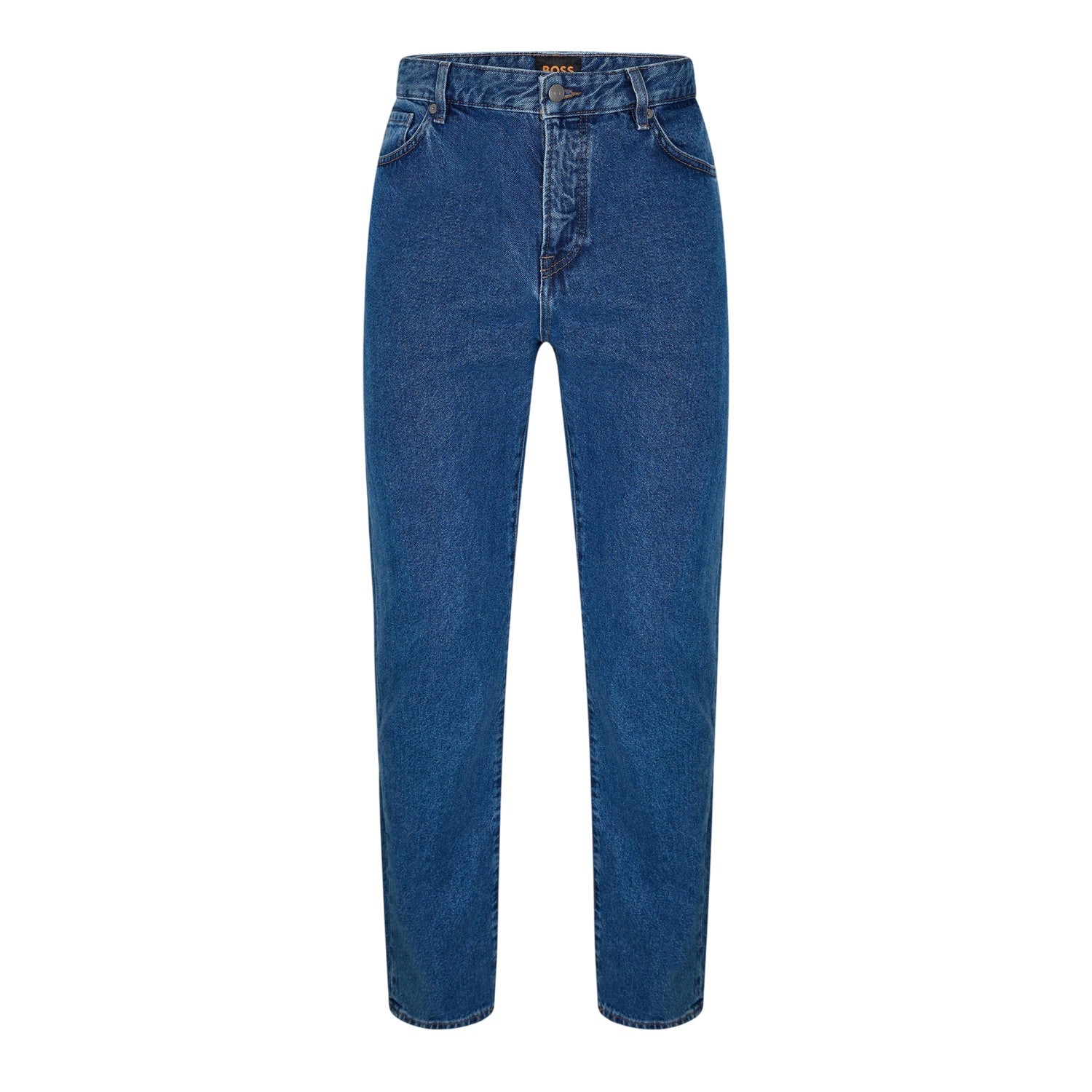 Turquoise-Aqua - Front - Boss Mens Re.Maine Denim 5 Pockets Jeans