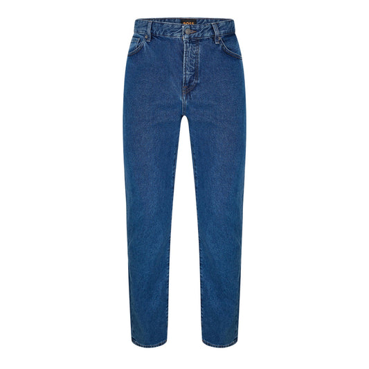 Turquoise-Aqua - Front - Boss Mens Re.Maine Denim 5 Pockets Jeans