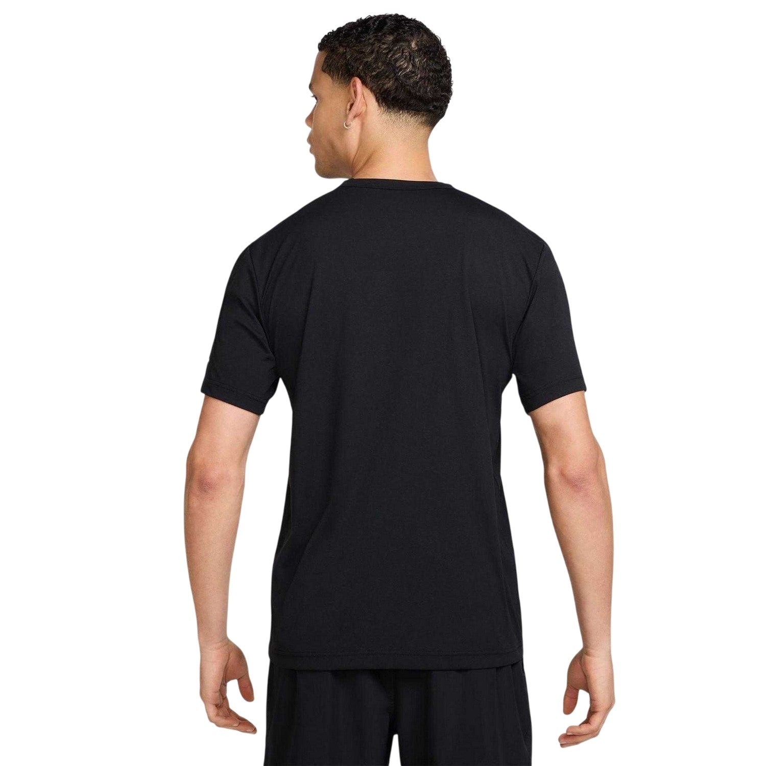 Black-White - Back - Nike Mens Hyverse Logo Dri-FIT T-Shirt