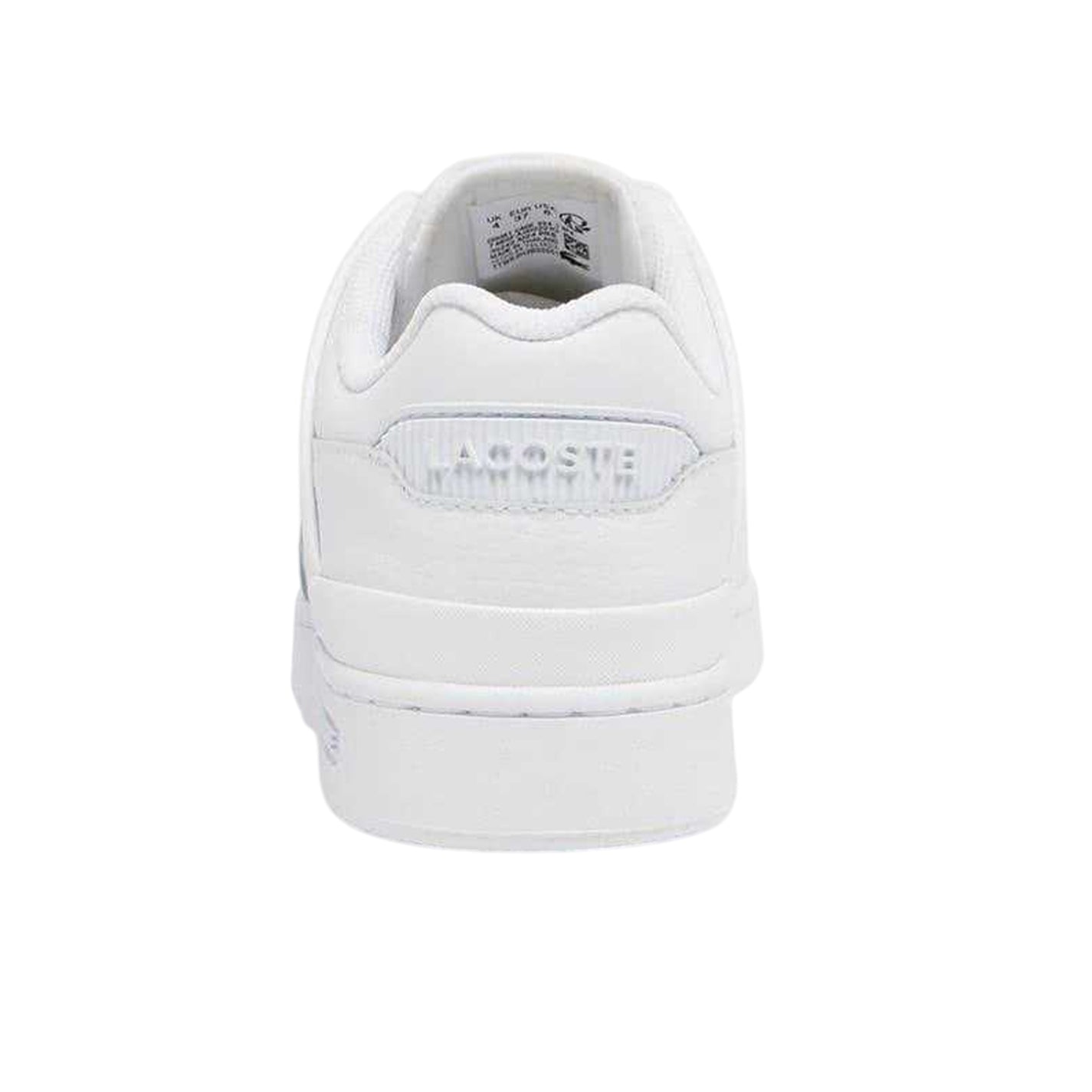White - Back - Lacoste Mens Cage Leather Court Trainers