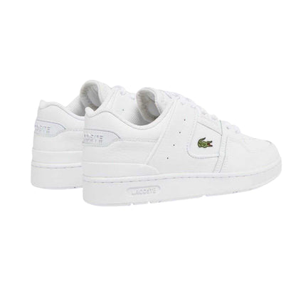White - Side - Lacoste Mens Cage Leather Court Trainers
