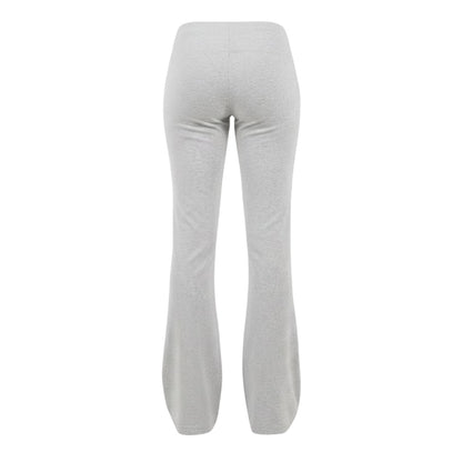 Light Grey Marl - Back - Brave Soul Womens-Ladies Flared Yoga Pants