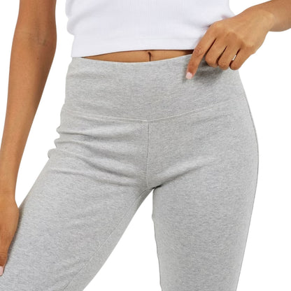 Light Grey Marl - Side - Brave Soul Womens-Ladies Flared Yoga Pants