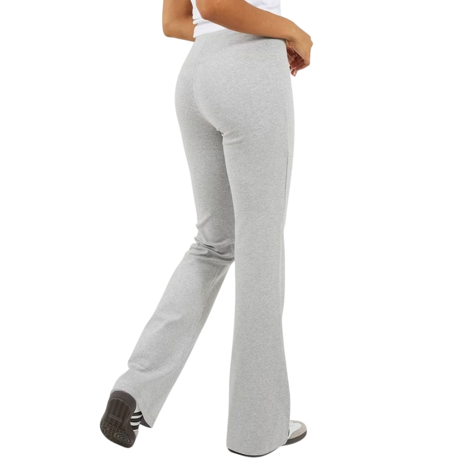 Light Grey Marl - Lifestyle - Brave Soul Womens-Ladies Flared Yoga Pants
