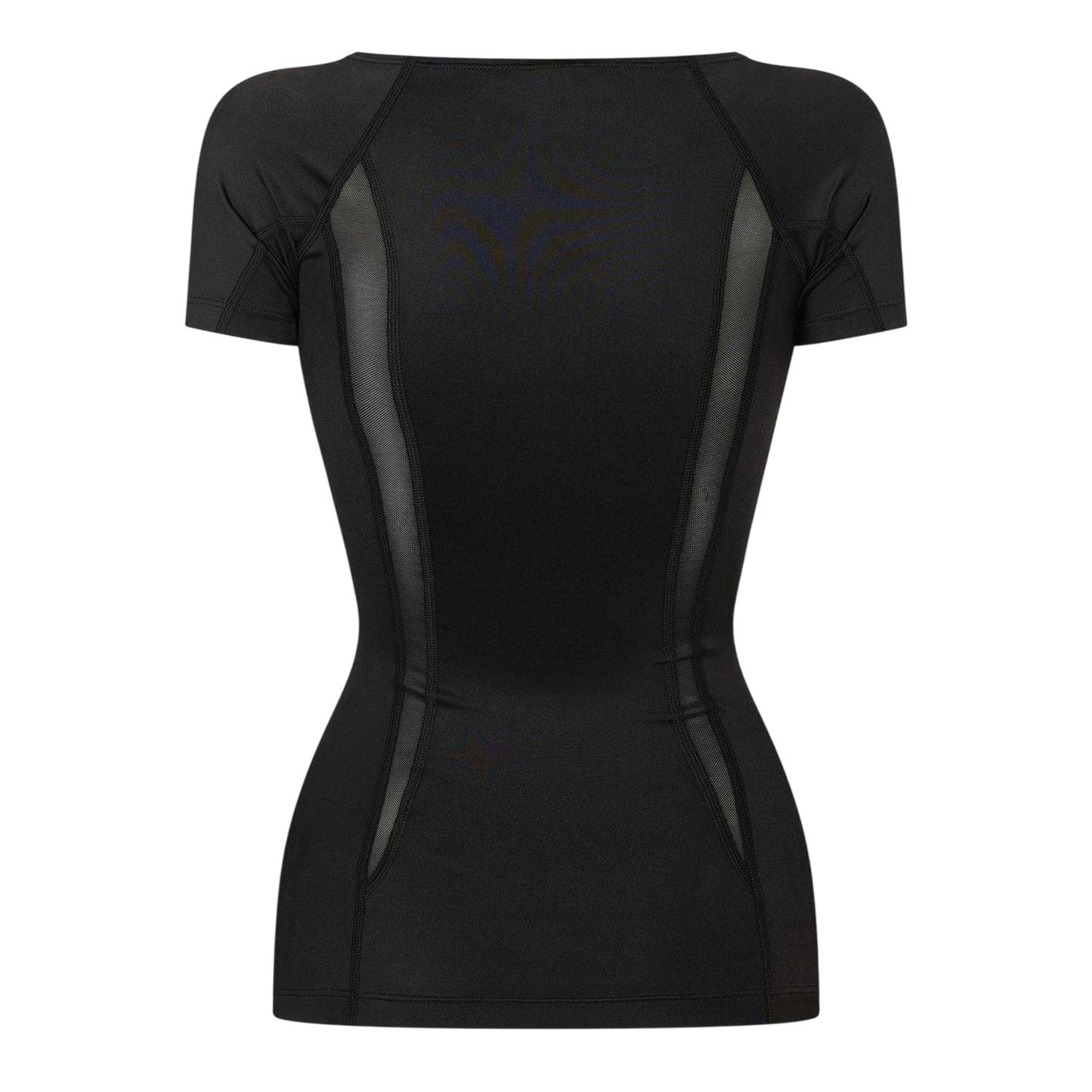 Black - Back - Skins Womens-Ladies Dnamic Performance Boat Neck Gym Top
