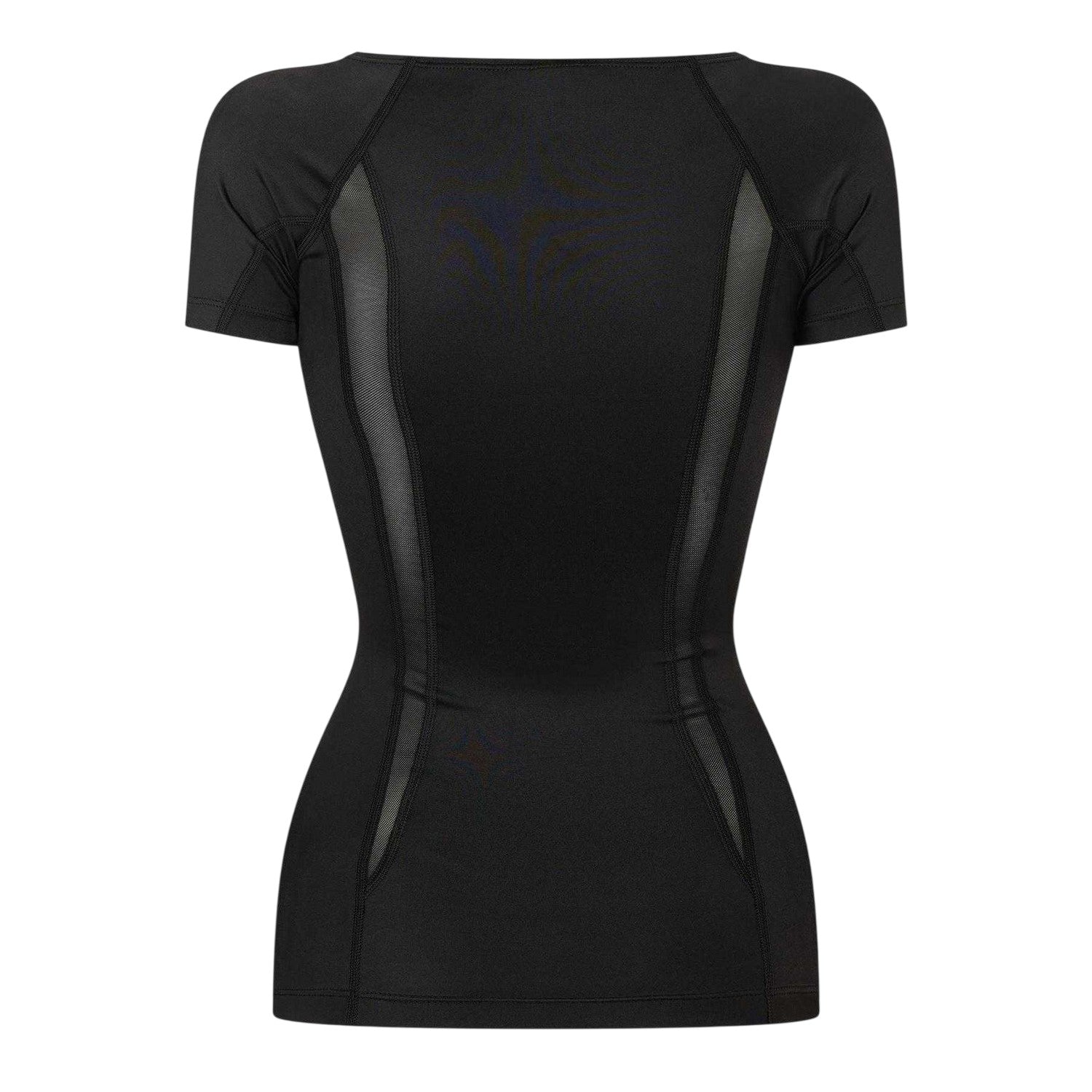 Black - Back - Skins Womens-Ladies Dnamic Performance Boat Neck Gym Top