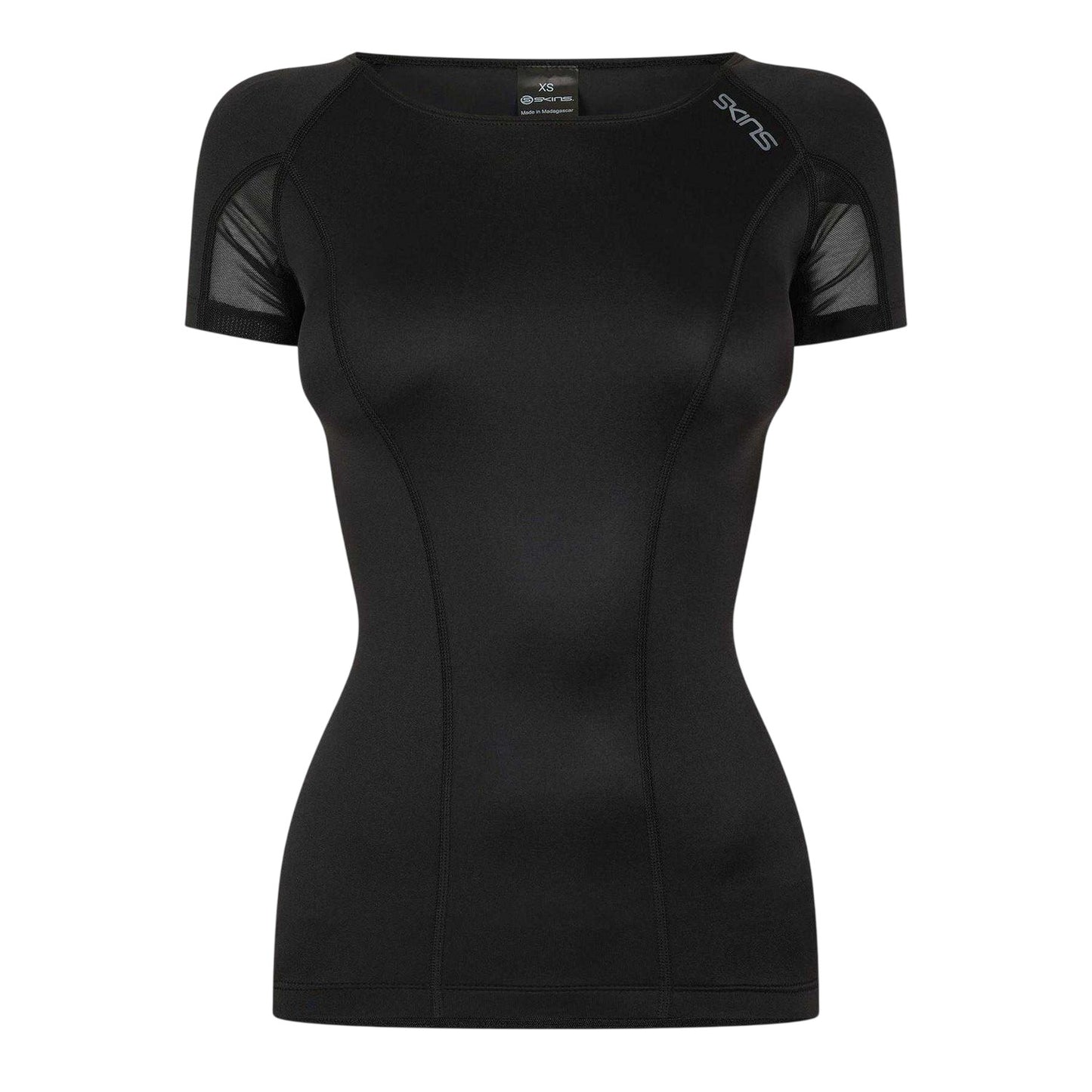 Black - Front - Skins Womens-Ladies Dnamic Performance Boat Neck Gym Top