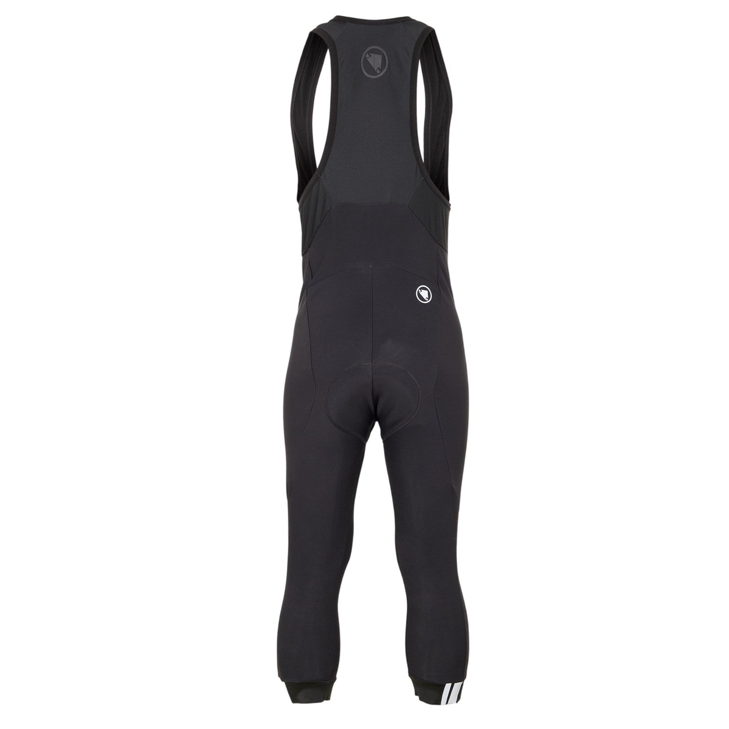 Black - Back - Endura Mens Zip Front Cycling Bib Shorts