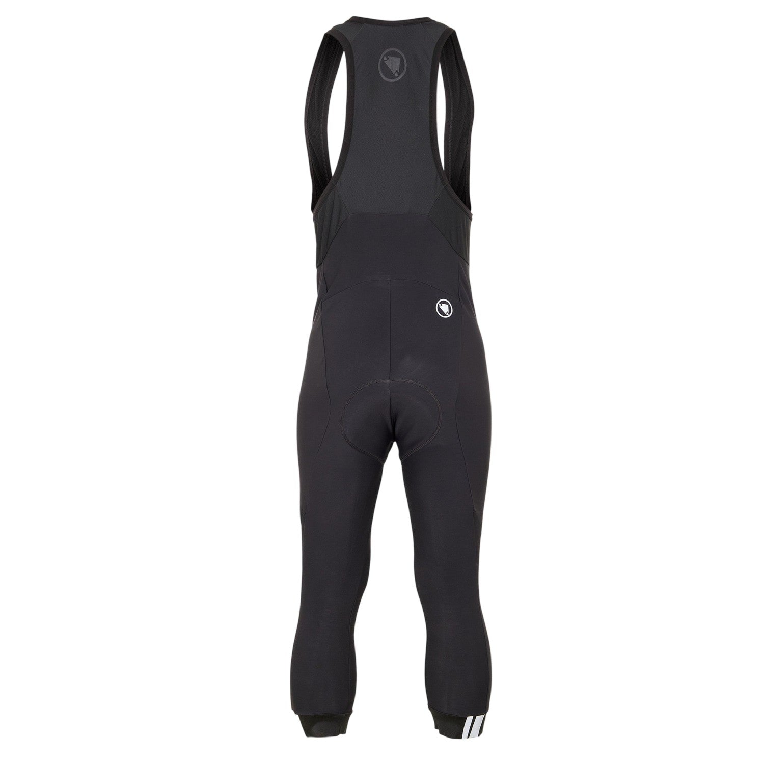 Black - Back - Endura Mens Zip Front Cycling Bib Shorts