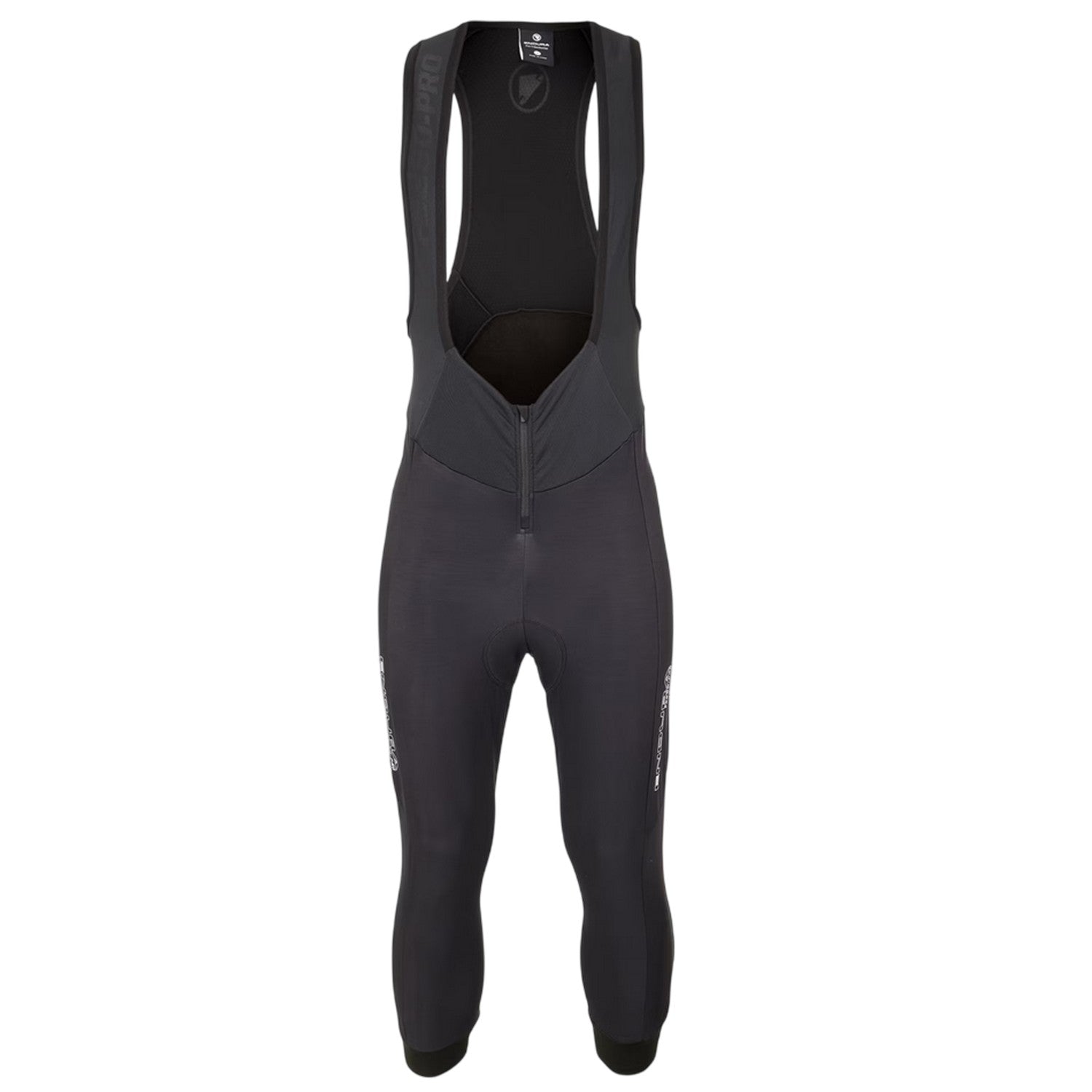 Black - Front - Endura Mens Zip Front Cycling Bib Shorts