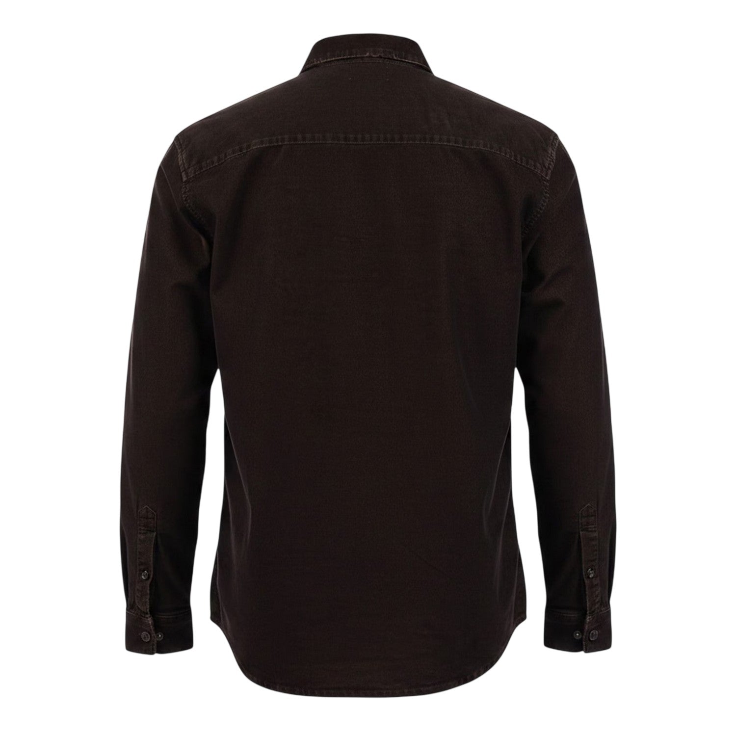 Brown - Back - Diesel Mens Simply Plain Overshirt