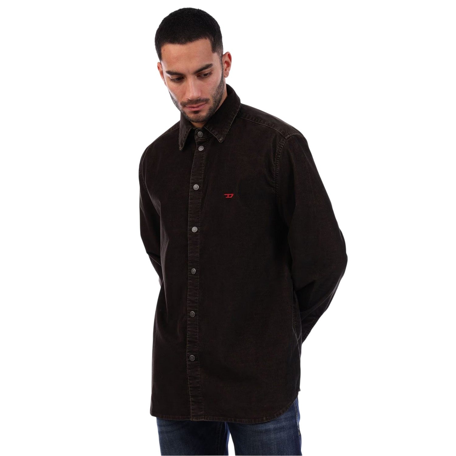 Brown - Lifestyle - Diesel Mens Simply Plain Overshirt
