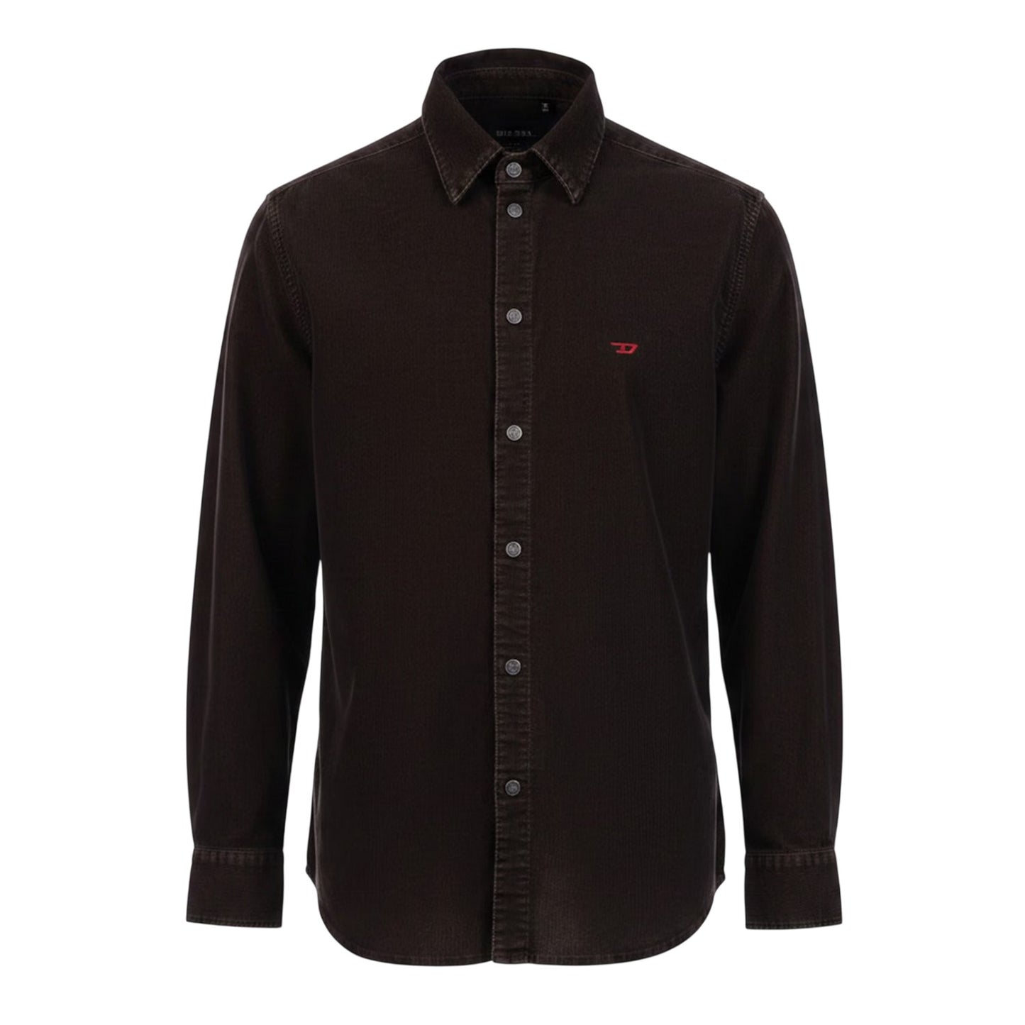 Brown - Front - Diesel Mens Simply Plain Overshirt