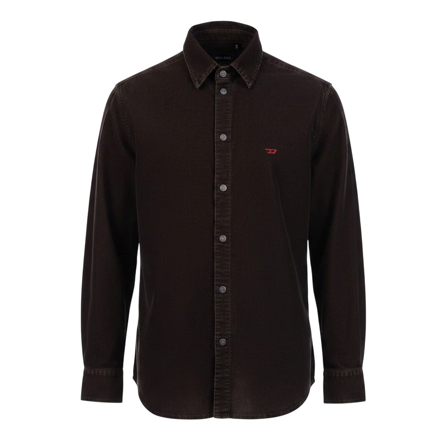 Brown - Front - Diesel Mens Simply Plain Overshirt