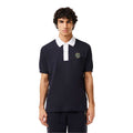 Blue - Side - Lacoste Mens Badge Classic Polo Shirt